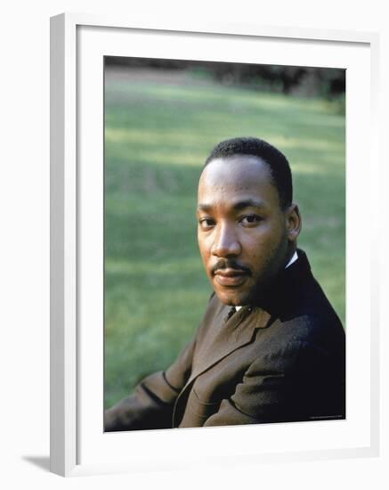 Rev. Martin Luther King, at Atlanta University for SCLC Sponsored Student Conf-Howard Sochurek-Framed Premium Photographic Print