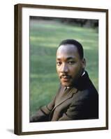 Rev. Martin Luther King, at Atlanta University for SCLC Sponsored Student Conf-Howard Sochurek-Framed Premium Photographic Print