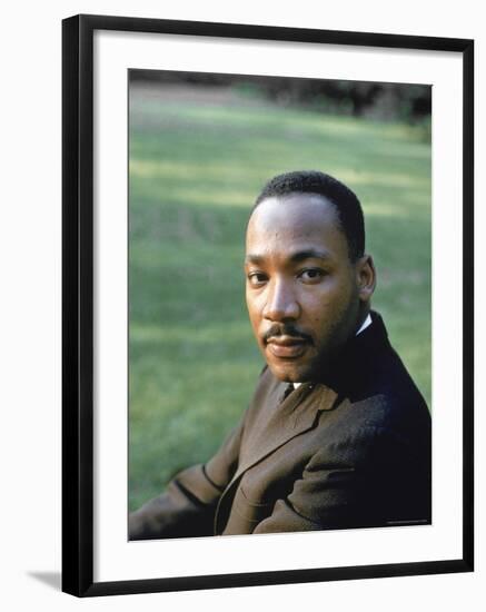 Rev. Martin Luther King, at Atlanta University for SCLC Sponsored Student Conf-Howard Sochurek-Framed Premium Photographic Print