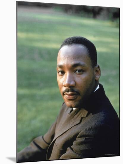 Rev. Martin Luther King, at Atlanta University for SCLC Sponsored Student Conf-Howard Sochurek-Mounted Premium Photographic Print