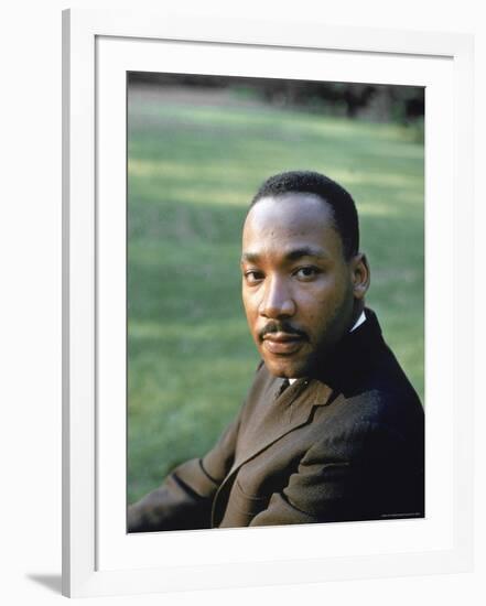 Rev. Martin Luther King, at Atlanta University for SCLC Sponsored Student Conf-Howard Sochurek-Framed Premium Photographic Print