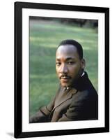 Rev. Martin Luther King, at Atlanta University for SCLC Sponsored Student Conf-Howard Sochurek-Framed Premium Photographic Print