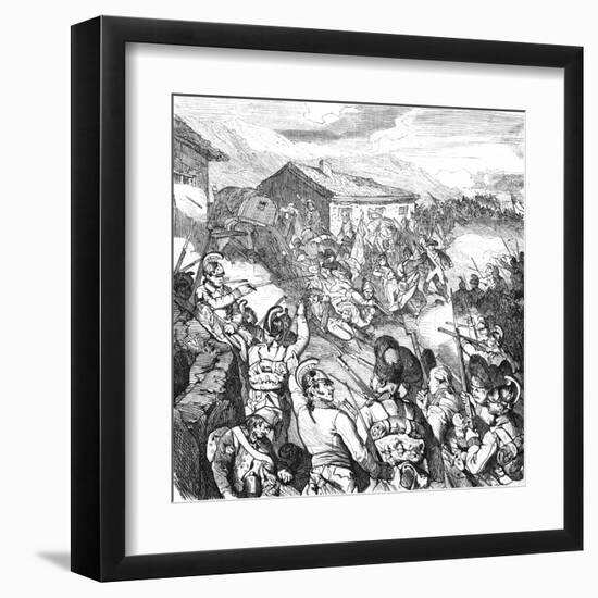 Rev War, Battle Novi 1799-Ludwig Burger-Framed Art Print