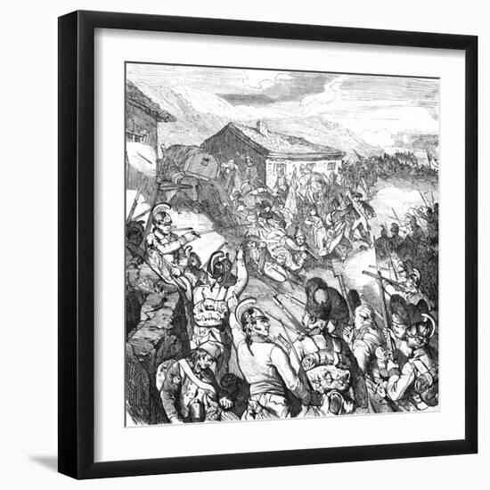 Rev War, Battle Novi 1799-Ludwig Burger-Framed Art Print