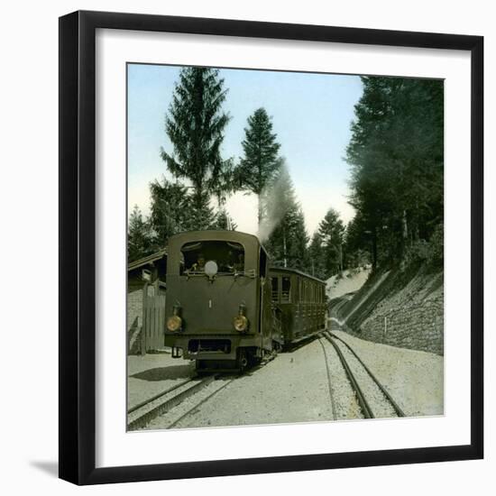 Revard Railway, a Trench, Aix-Les-Bains (Savoy, France), around 1900-Leon, Levy et Fils-Framed Photographic Print