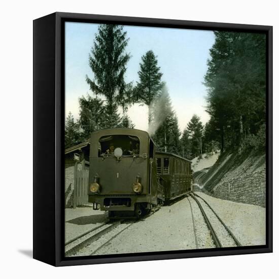 Revard Railway, a Trench, Aix-Les-Bains (Savoy, France), around 1900-Leon, Levy et Fils-Framed Stretched Canvas