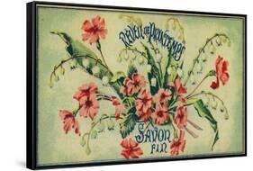 Reveil De Printemps Soap Label - Paris, France-Lantern Press-Framed Stretched Canvas