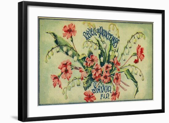 Reveil De Printemps Soap Label - Paris, France-Lantern Press-Framed Art Print