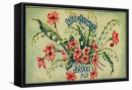 Reveil De Printemps Soap Label - Paris, France-Lantern Press-Framed Stretched Canvas