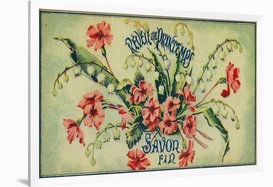 Reveil De Printemps Soap Label - Paris, France-Lantern Press-Framed Art Print