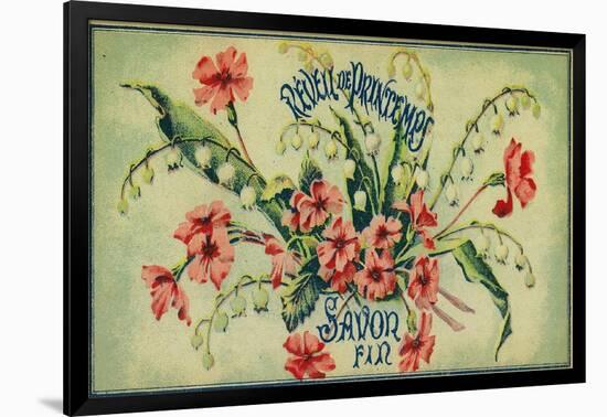 Reveil De Printemps Soap Label - Paris, France-Lantern Press-Framed Art Print