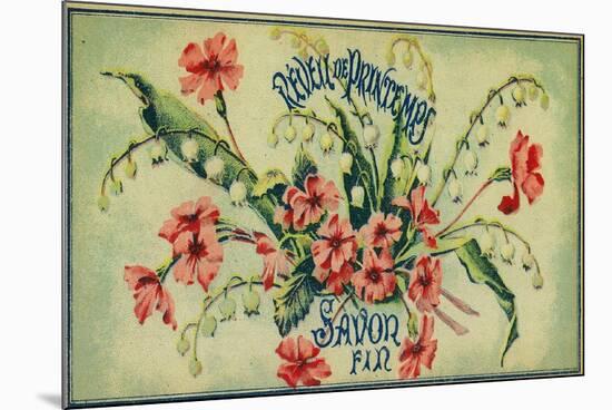 Reveil De Printemps Soap Label - Paris, France-Lantern Press-Mounted Art Print