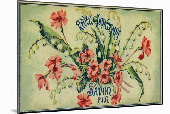 Reveil De Printemps Soap Label - Paris, France-Lantern Press-Mounted Art Print