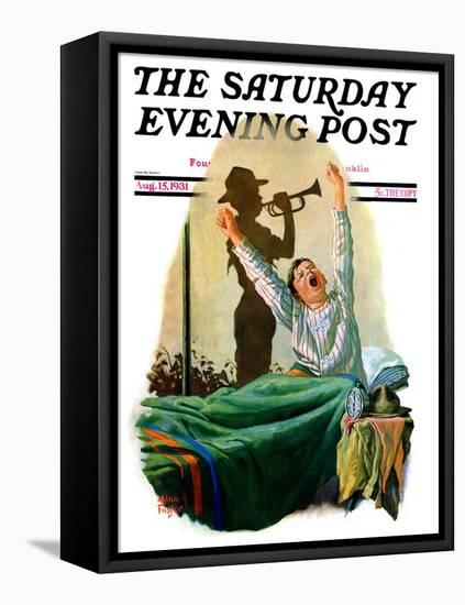 "Reveille," Saturday Evening Post Cover, August 15, 1931-Alan Foster-Framed Stretched Canvas