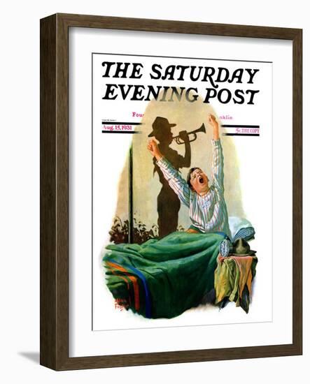 "Reveille," Saturday Evening Post Cover, August 15, 1931-Alan Foster-Framed Giclee Print