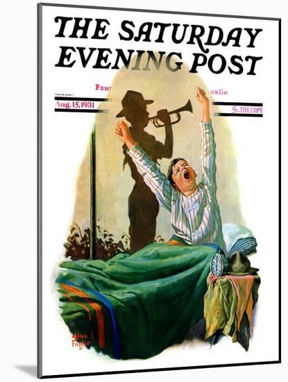 "Reveille," Saturday Evening Post Cover, August 15, 1931-Alan Foster-Mounted Premium Giclee Print