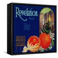 Revelation Orange Label - Naranjo, CA-Lantern Press-Framed Stretched Canvas