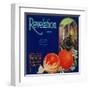 Revelation Orange Label - Naranjo, CA-Lantern Press-Framed Art Print