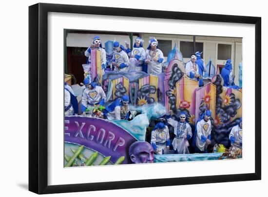 Revelers Over A Skyline Float For Mardi Gras-Carol Highsmith-Framed Art Print