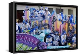 Revelers Over A Skyline Float For Mardi Gras-Carol Highsmith-Framed Stretched Canvas