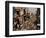 Revelers Pack the French Quarter's Famous Bourbon Street During the Annual Mardi Gras Celebration-null-Framed Photographic Print