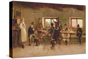 Revellers in a Pub, 1888-Simon Hollosy-Stretched Canvas