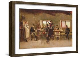 Revellers in a Pub, 1888-Simon Hollosy-Framed Giclee Print