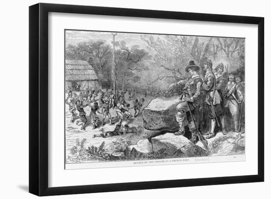 Revels of Indians at a French Fort-null-Framed Giclee Print