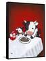 Revenge Is a Dish (Cow)-Luke Chueh-Framed Stretched Canvas