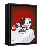 Revenge Is a Dish (Cow)-Luke Chueh-Framed Stretched Canvas