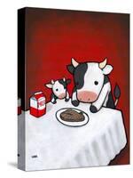 Revenge Is a Dish (Cow)-Luke Chueh-Stretched Canvas