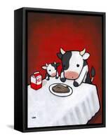 Revenge Is a Dish (Cow)-Luke Chueh-Framed Stretched Canvas