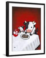 Revenge Is a Dish (Cow)-Luke Chueh-Framed Art Print