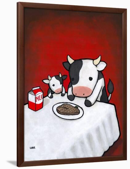 Revenge Is a Dish (Cow)-Luke Chueh-Framed Premium Giclee Print