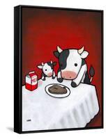 Revenge Is a Dish (Cow)-Luke Chueh-Framed Stretched Canvas