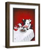 Revenge Is a Dish (Cow)-Luke Chueh-Framed Premium Giclee Print