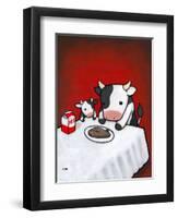 Revenge Is a Dish (Cow)-Luke Chueh-Framed Premium Giclee Print