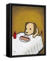 Revenge Is a Dish (Dog)-Luke Chueh-Framed Stretched Canvas