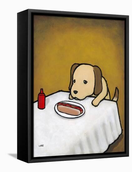 Revenge Is a Dish (Dog)-Luke Chueh-Framed Stretched Canvas