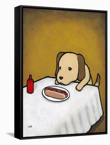 Revenge Is a Dish (Dog)-Luke Chueh-Framed Stretched Canvas