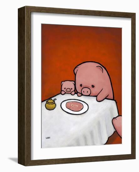 Revenge Is a Dish (Pig)-Luke Chueh-Framed Art Print