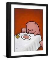 Revenge Is a Dish (Pig)-Luke Chueh-Framed Art Print