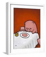 Revenge Is a Dish (Pig)-Luke Chueh-Framed Art Print