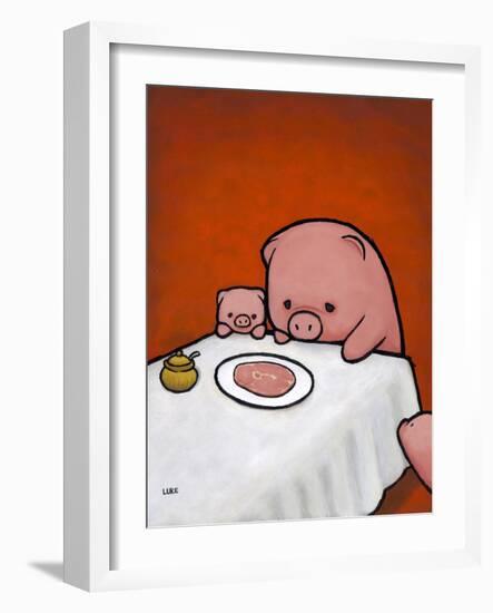 Revenge Is a Dish (Pig)-Luke Chueh-Framed Art Print