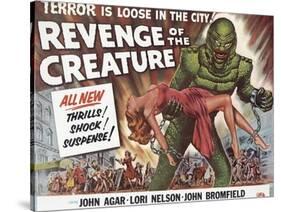 Revenge of the Creature, UK Movie Poster, 1955-null-Stretched Canvas