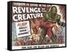 Revenge of the Creature, UK Movie Poster, 1955-null-Framed Stretched Canvas