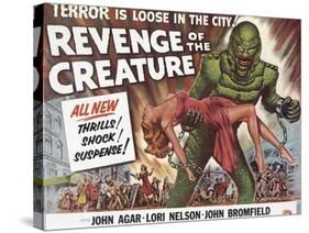 Revenge of the Creature, UK Movie Poster, 1955-null-Stretched Canvas