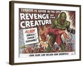 Revenge of the Creature, UK Movie Poster, 1955-null-Framed Art Print