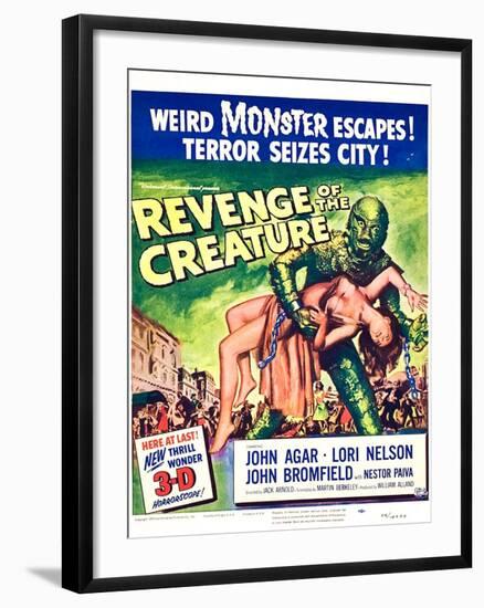 Revenge of the Creature-null-Framed Art Print