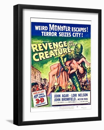 Revenge of the Creature-null-Framed Art Print